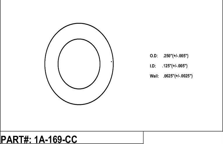 Air/Water Supply Tubing, Fre-Thane 95A (Harder), Polyurethane, 1/4" OD x .125" ID