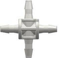 Cross Barb Connectors, White Nylon, 10/pkg